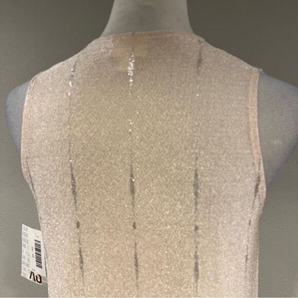 LuLaRoe Elegant Cream and gold Open-Front Joy duster size extra small - Picture 6 of 12